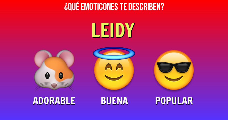 Que emoticones describen a leidy - Descubre cuáles emoticones te describen