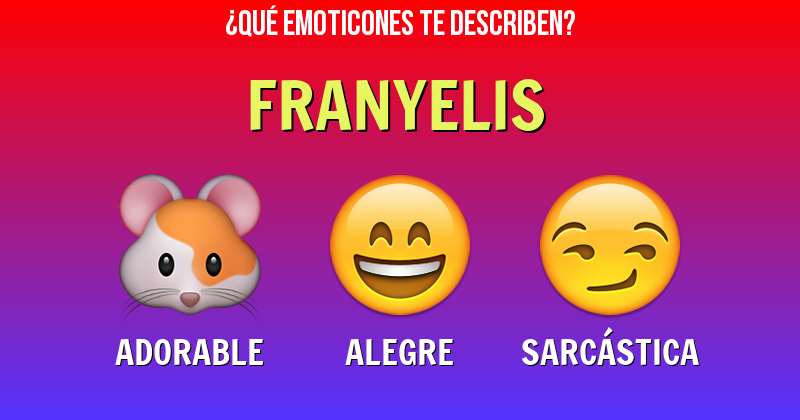 Que emoticones describen a franyelis - Descubre cuáles emoticones te describen