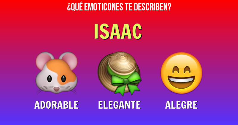 Que emoticones describen a isaac - Descubre cuáles emoticones te describen