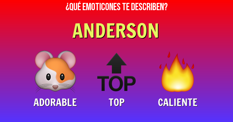 Que emoticones describen a anderson - Descubre cuáles emoticones te describen