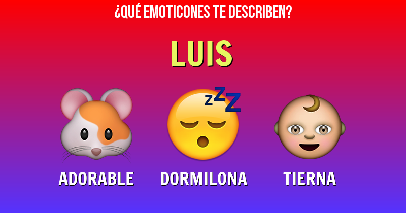 Que emoticones describen a luis - Descubre cuáles emoticones te describen