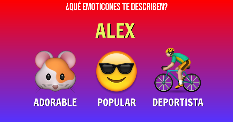 Que emoticones describen a alex - Descubre cuáles emoticones te describen