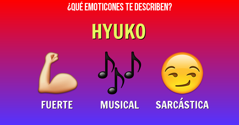 Que emoticones describen a hyuko - Descubre cuáles emoticones te describen