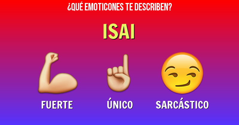 Que emoticones describen a isai - Descubre cuáles emoticones te describen