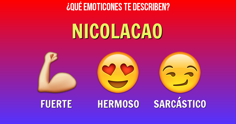 Que emoticones describen a nicolacao - Descubre cuáles emoticones te describen