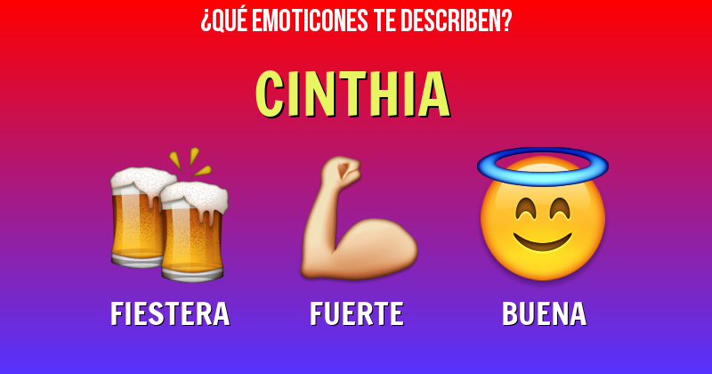 Que emoticones describen a cinthia - Descubre cuáles emoticones te describen