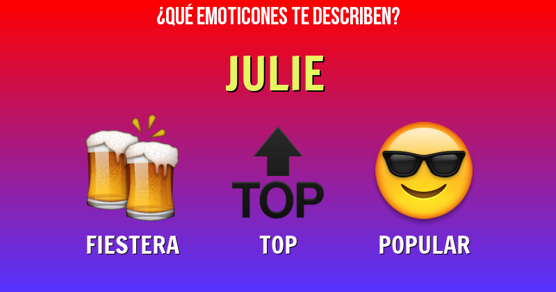 Que emoticones describen a julie - Descubre cuáles emoticones te describen