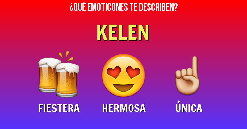 Que emoticones describen a kelen - Descubre cuáles emoticones te describen