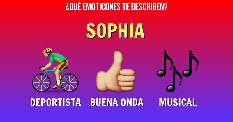 Que emoticones describen a sophia - Descubre cuáles emoticones te describen