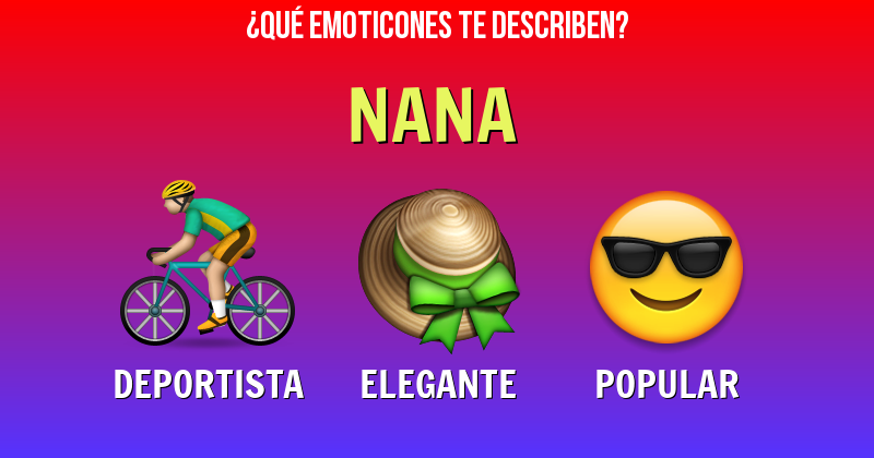 Que emoticones describen a nana - Descubre cuáles emoticones te describen