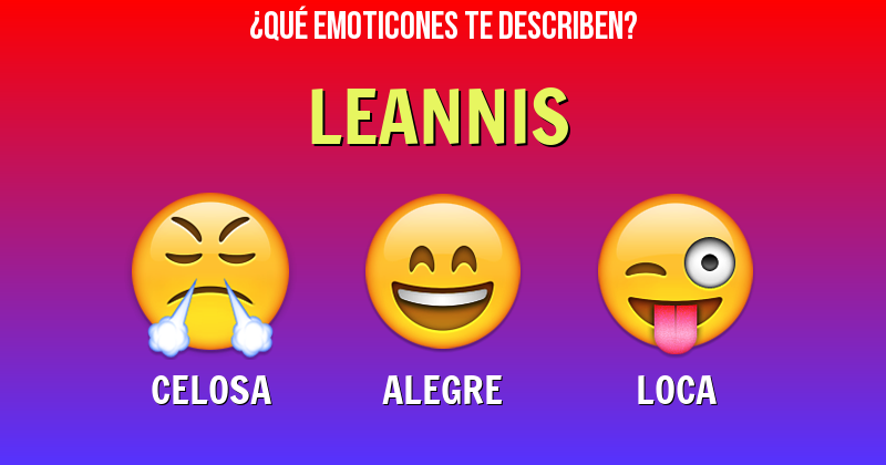 Que emoticones describen a leannis - Descubre cuáles emoticones te describen
