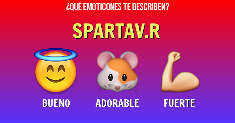 Que emoticones describen a spartav.r - Descubre cuáles emoticones te describen