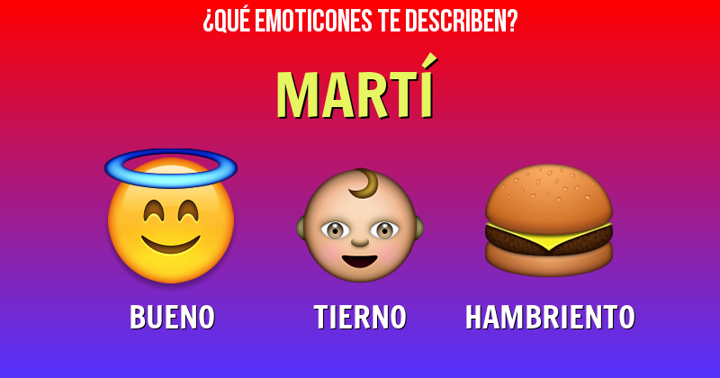 Que emoticones describen a martí - Descubre cuáles emoticones te describen