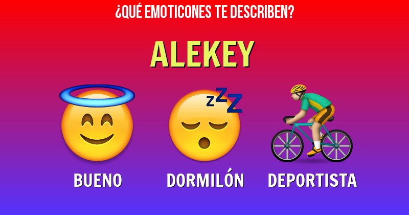 Que emoticones describen a alekey - Descubre cuáles emoticones te describen