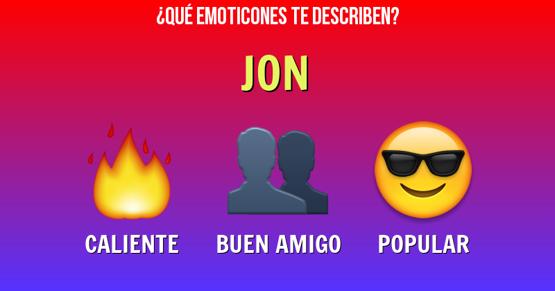 Que emoticones describen a jon - Descubre cuáles emoticones te describen