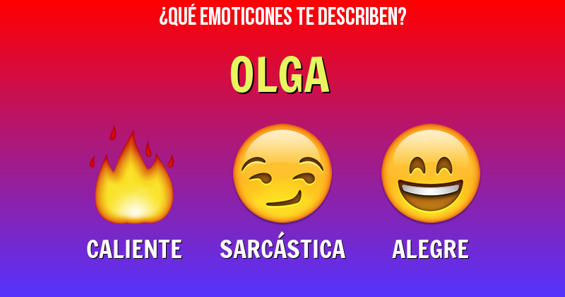 Que emoticones describen a olga - Descubre cuáles emoticones te describen
