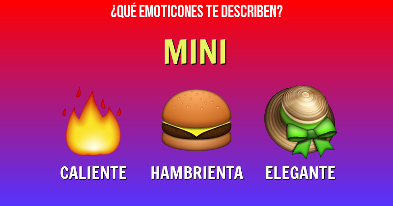 Que emoticones describen a mini - Descubre cuáles emoticones te describen