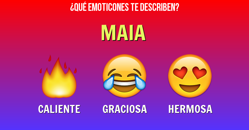 Que emoticones describen a maia - Descubre cuáles emoticones te describen