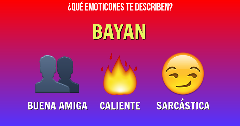 Que emoticones describen a bayan - Descubre cuáles emoticones te describen