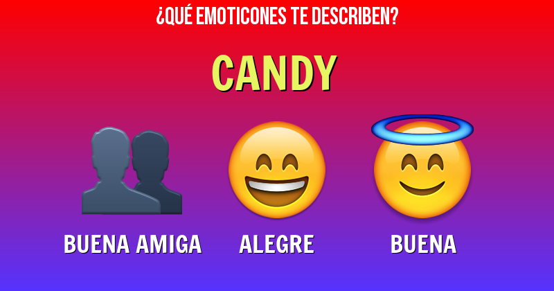 Que emoticones describen a candy - Descubre cuáles emoticones te describen