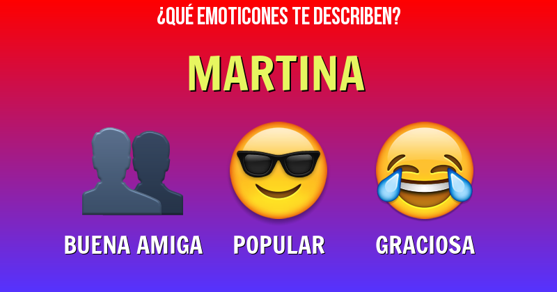 Que emoticones describen a martina - Descubre cuáles emoticones te describen