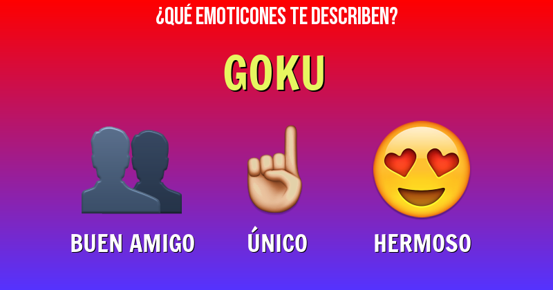 Que emoticones describen a goku - Descubre cuáles emoticones te describen
