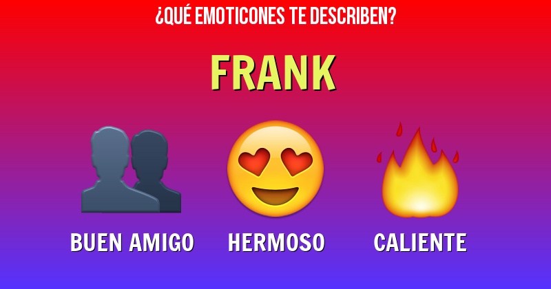 Que emoticones describen a frank - Descubre cuáles emoticones te describen