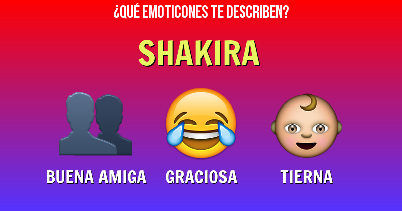 Que emoticones describen a shakira - Descubre cuáles emoticones te describen