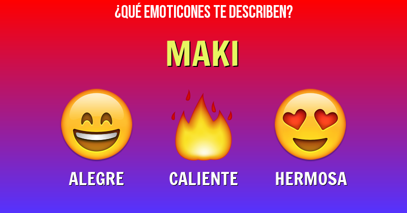 Que emoticones describen a maki - Descubre cuáles emoticones te describen