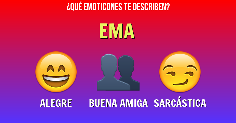 Que emoticones describen a ema - Descubre cuáles emoticones te describen
