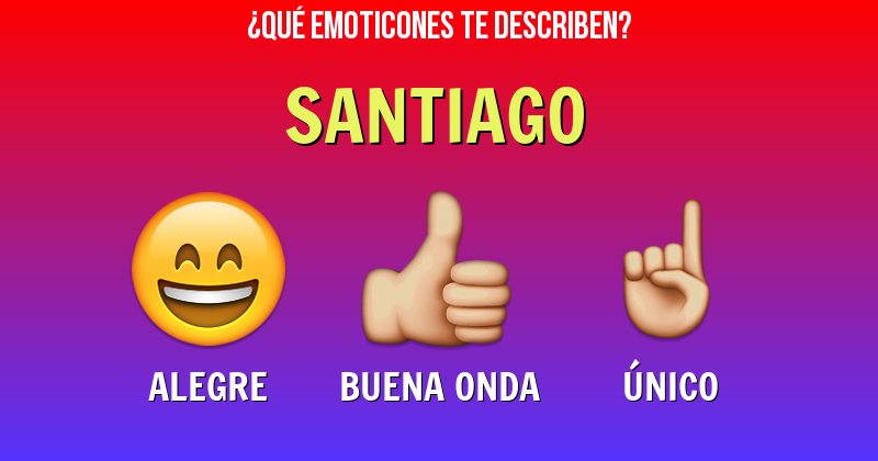 Que emoticones describen a santiago - Descubre cuáles emoticones te describen