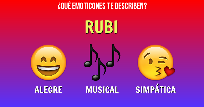 Que emoticones describen a rubi - Descubre cuáles emoticones te describen