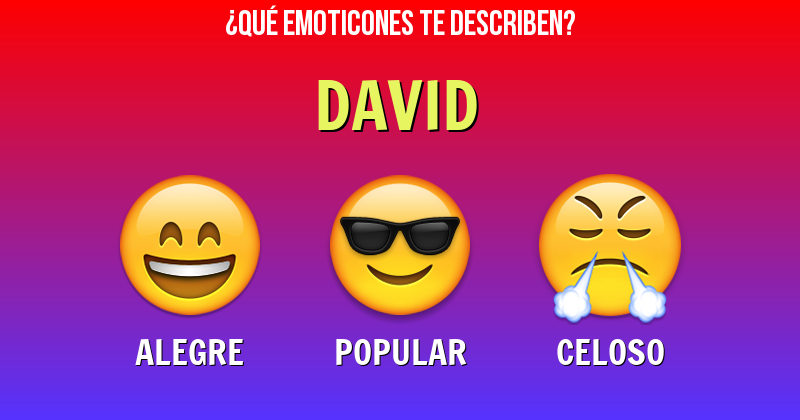 Que emoticones describen a david - Descubre cuáles emoticones te describen