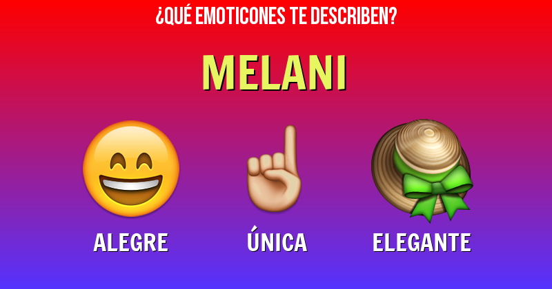 Que emoticones describen a melani - Descubre cuáles emoticones te describen