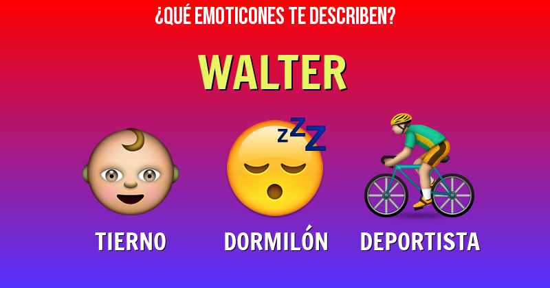 Que emoticones describen a walter - Descubre cuáles emoticones te describen