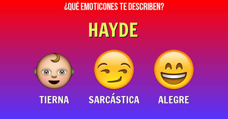 Que emoticones describen a hayde - Descubre cuáles emoticones te describen