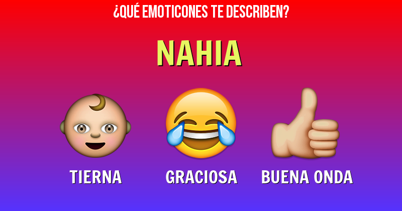 Que emoticones describen a nahia - Descubre cuáles emoticones te describen