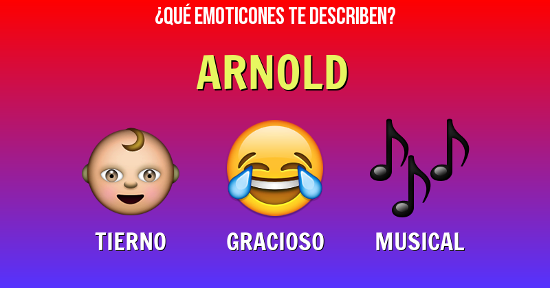 Que emoticones describen a arnold - Descubre cuáles emoticones te describen