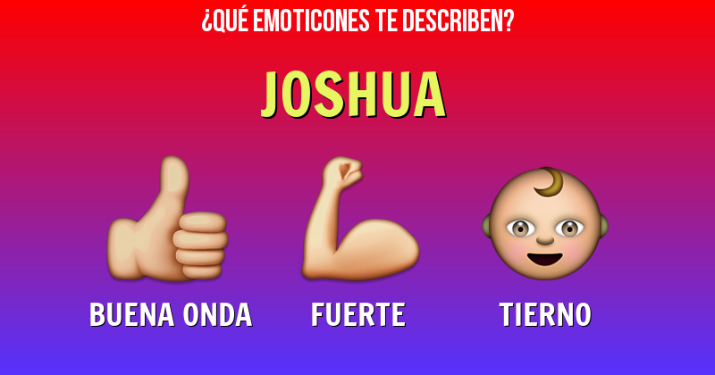 Que emoticones describen a joshua - Descubre cuáles emoticones te describen