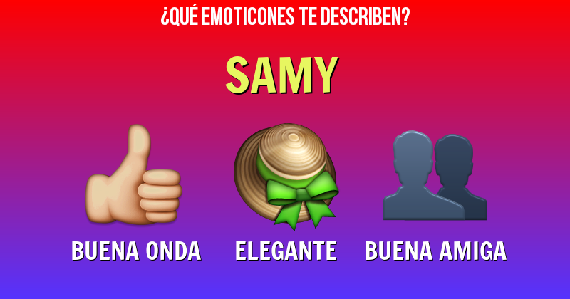 Que emoticones describen a samy - Descubre cuáles emoticones te describen