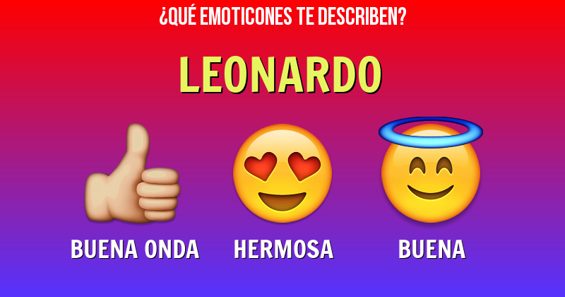 Que emoticones describen a leonardo - Descubre cuáles emoticones te describen