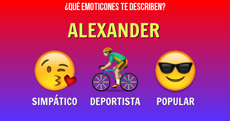 Que emoticones describen a alexander - Descubre cuáles emoticones te describen