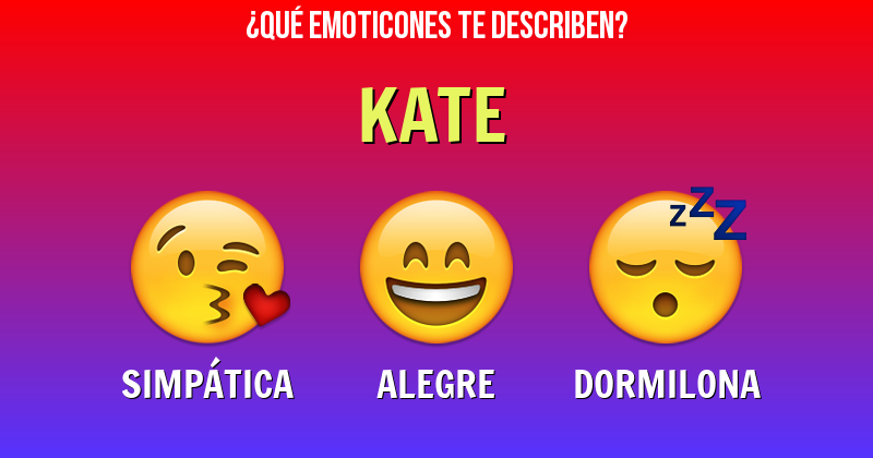 Que emoticones describen a kate - Descubre cuáles emoticones te describen