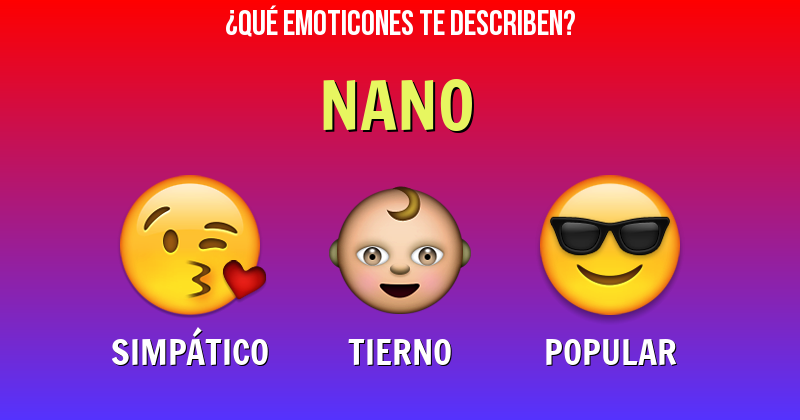 Que emoticones describen a nano - Descubre cuáles emoticones te describen