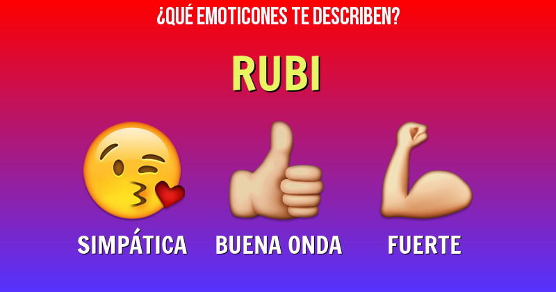 Que emoticones describen a rubi - Descubre cuáles emoticones te describen