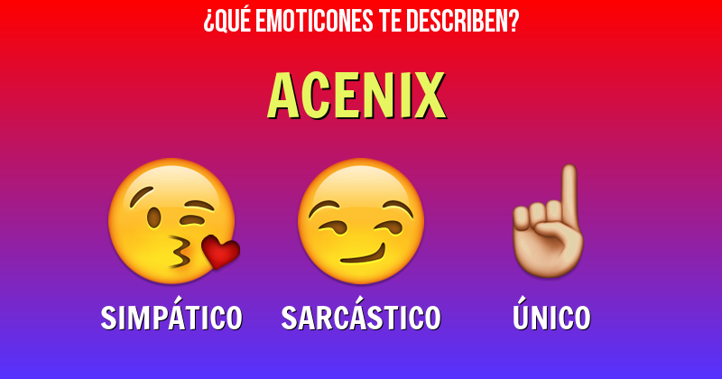 Que emoticones describen a acenix - Descubre cuáles emoticones te describen