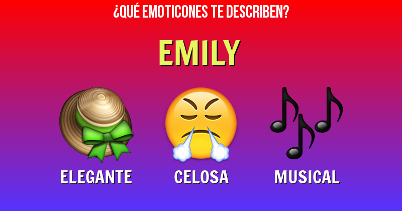 Que emoticones describen a emily - Descubre cuáles emoticones te describen