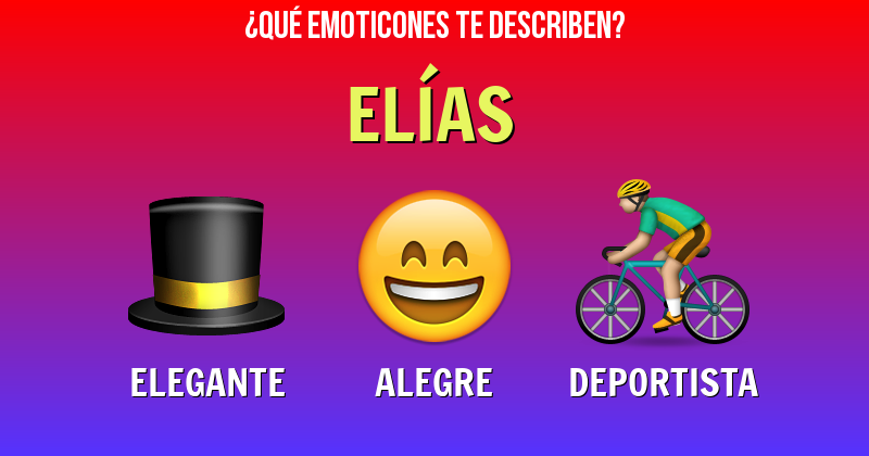 Que emoticones describen a elías - Descubre cuáles emoticones te describen