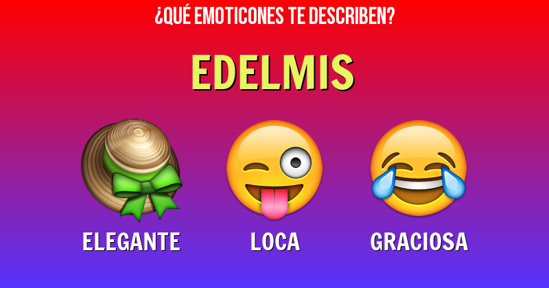 Que emoticones describen a edelmis - Descubre cuáles emoticones te describen