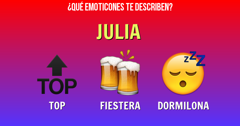 Que emoticones describen a julia - Descubre cuáles emoticones te describen